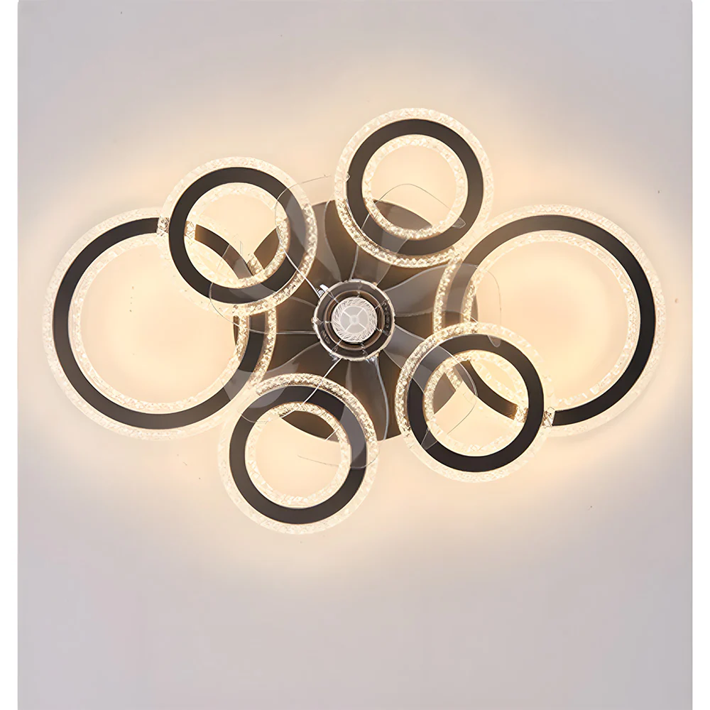 Modern Dimmable DC Motor LED Ceiling Fan with Light for Living Room Bedroom - Image 12
