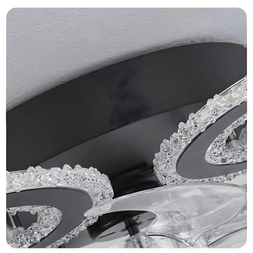 Modern Dimmable DC Motor LED Ceiling Fan with Light for Living Room Bedroom - Image 13