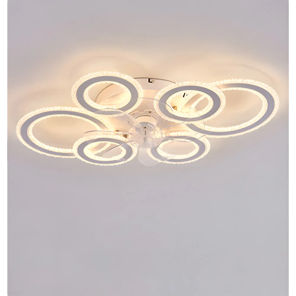 Modern Dimmable DC Motor LED Ceiling Fan with Light for Living Room Bedroom - Image 16