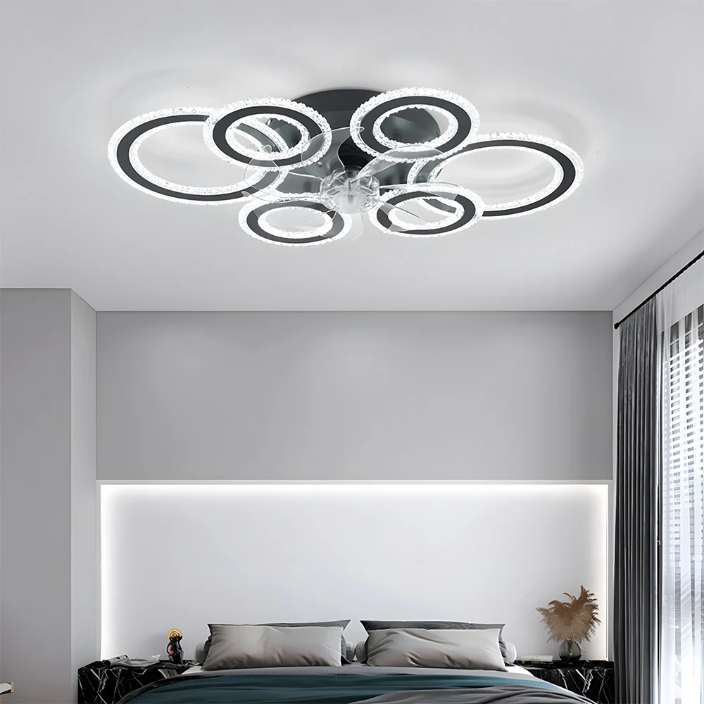 Modern Dimmable DC Motor LED Ceiling Fan with Light for Living Room Bedroom - Image 6