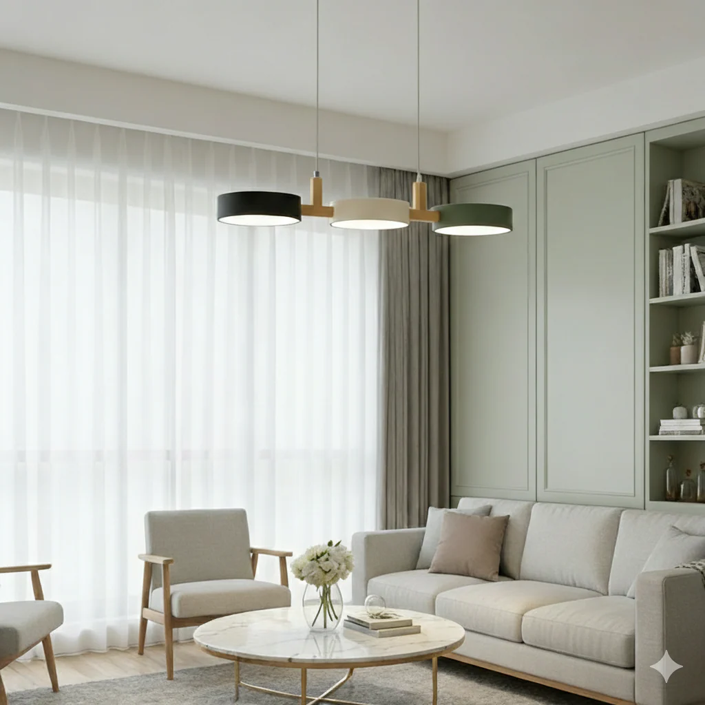 Stylish Metal Multi Light Nordic Flush Ceiling Light For Kitchen - Image 17