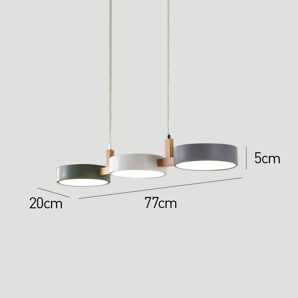 Contemporary Metal Cylinder Multi Light Nordic Pendant Light - Image 4