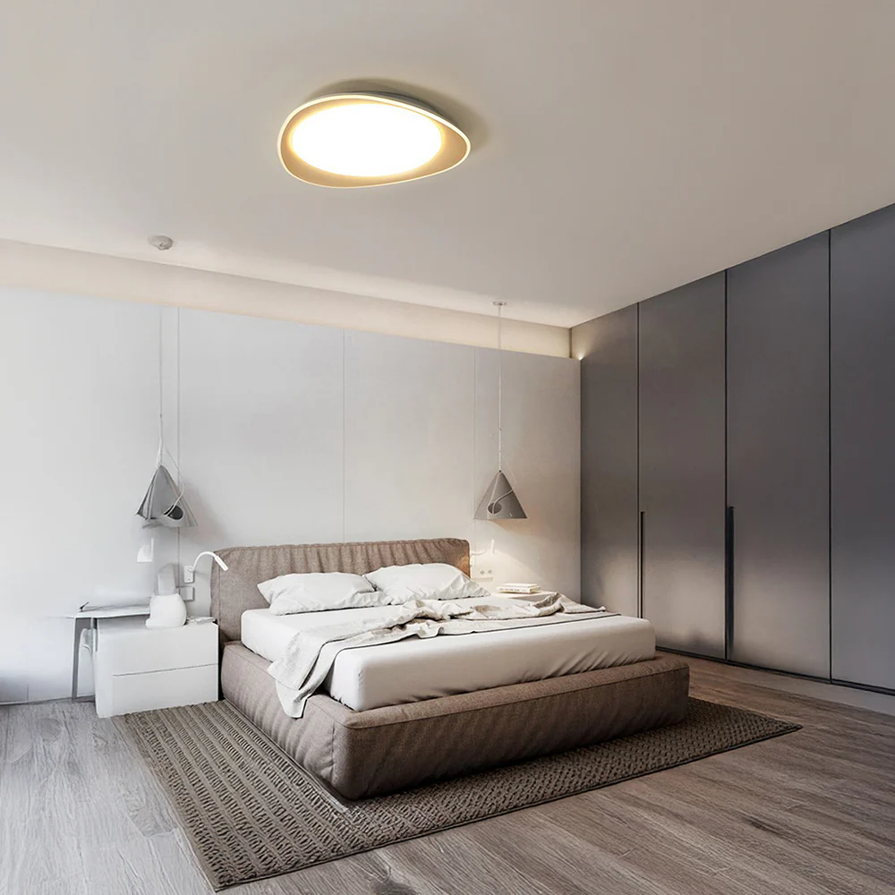 Modern Geometric Dimmable Iron Living Room LED Ceiling Light - Image 8