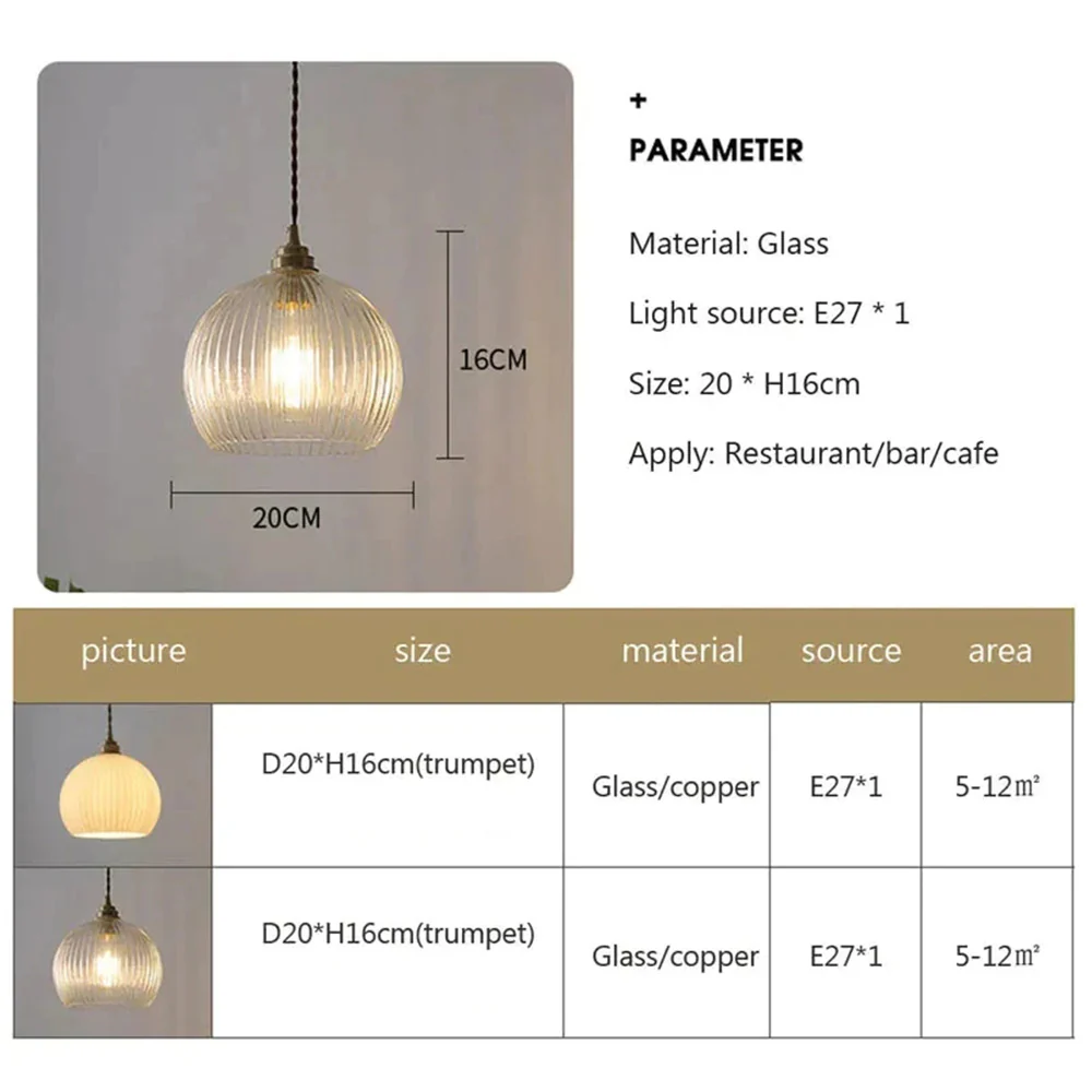 Modern Glass Hanging Lamp For Kitchen - Image 5
