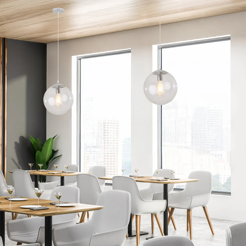 Nordic Simple Round Glass Kitchen Hanging Pendant Light - Image 20