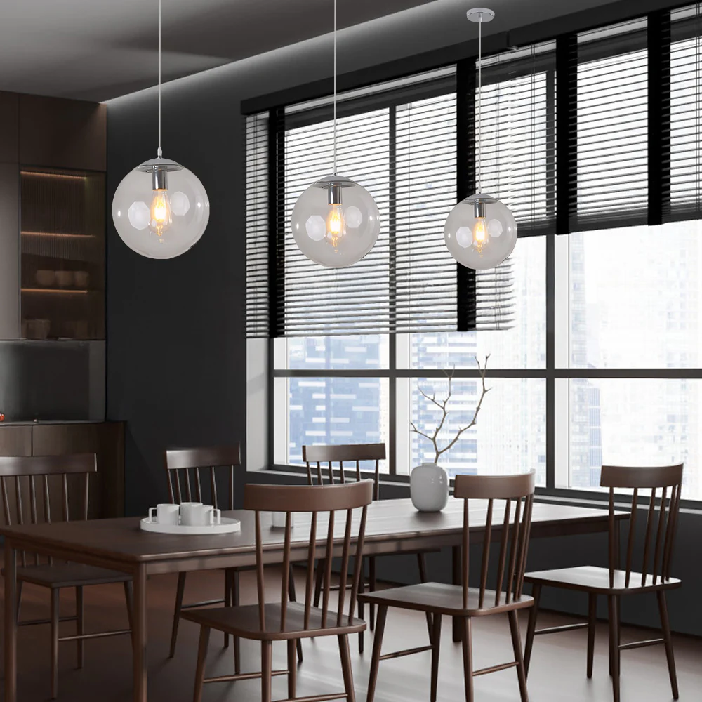 Nordic Simple Round Glass Kitchen Hanging Pendant Light - Image 21