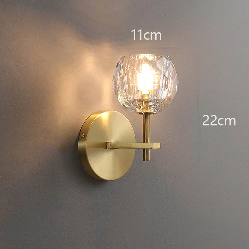 Modern Gold Crystal LED Wall Lights For Living Room - Image 5