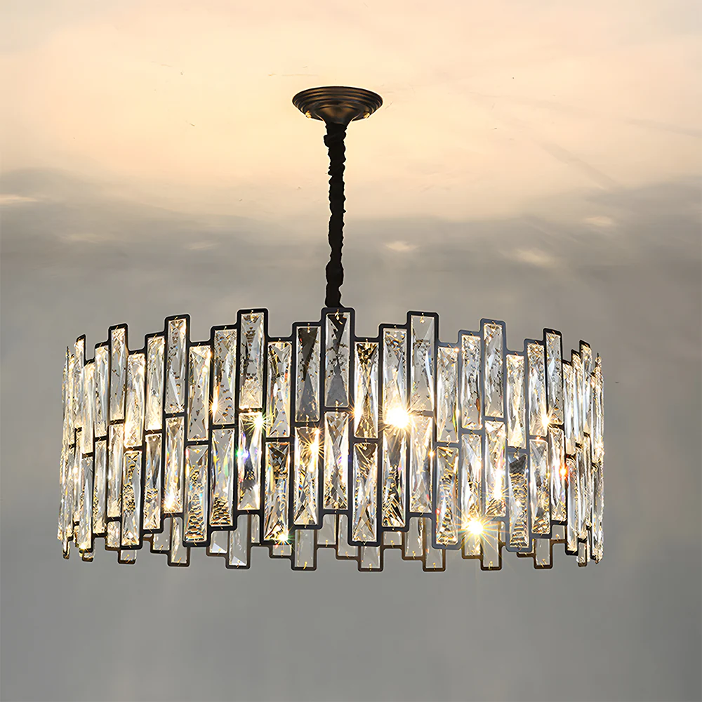 Modern Gold Tiered Crystal Chandelier - Luxury Fringe Glass Pendant Light for Dining Room, Foyer - Image 14