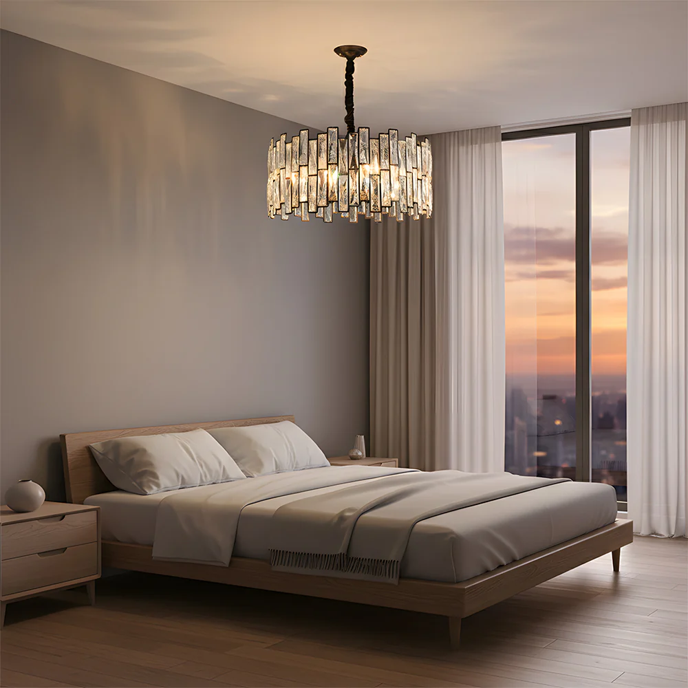 Modern Gold Tiered Crystal Chandelier - Luxury Fringe Glass Pendant Light for Dining Room, Foyer - Image 3