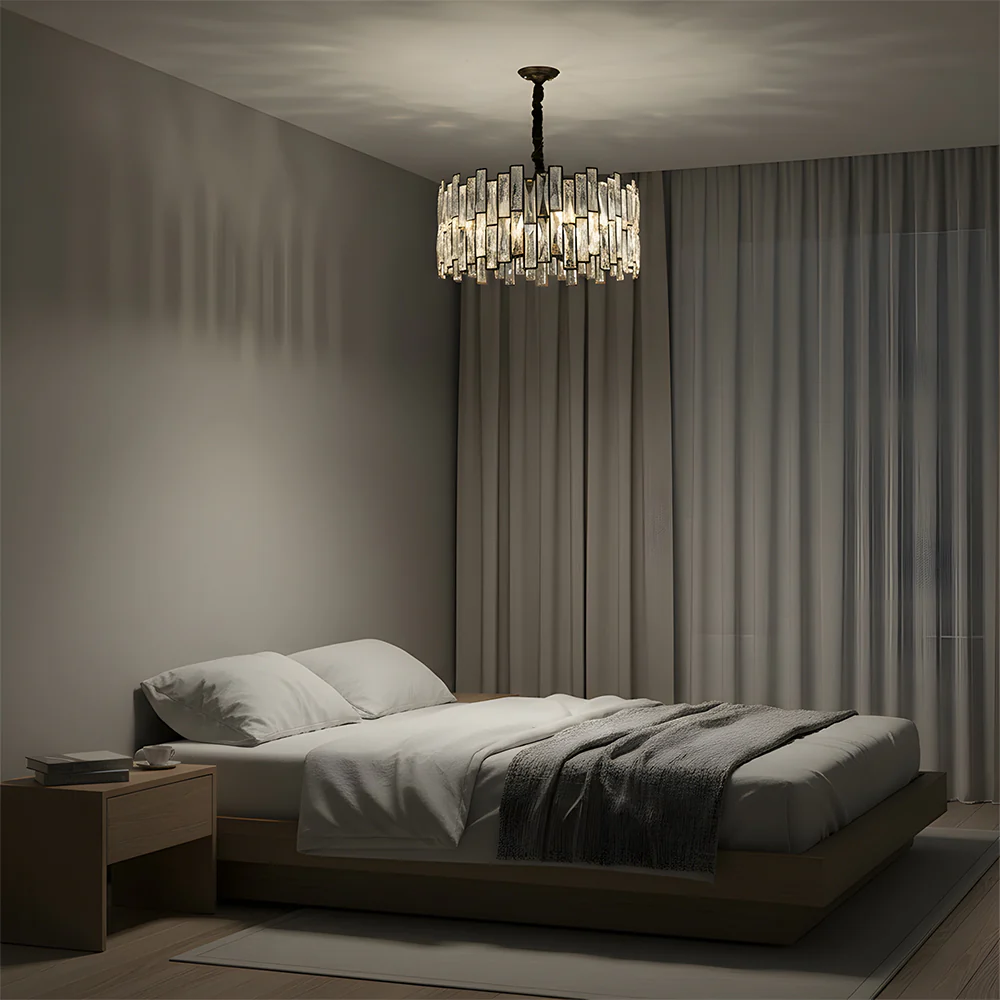 Modern Gold Tiered Crystal Chandelier - Luxury Fringe Glass Pendant Light for Dining Room, Foyer - Image 4