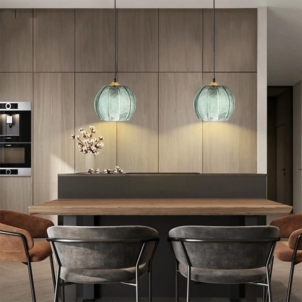 Modern Green Glass Hanging Lamp - Image 5