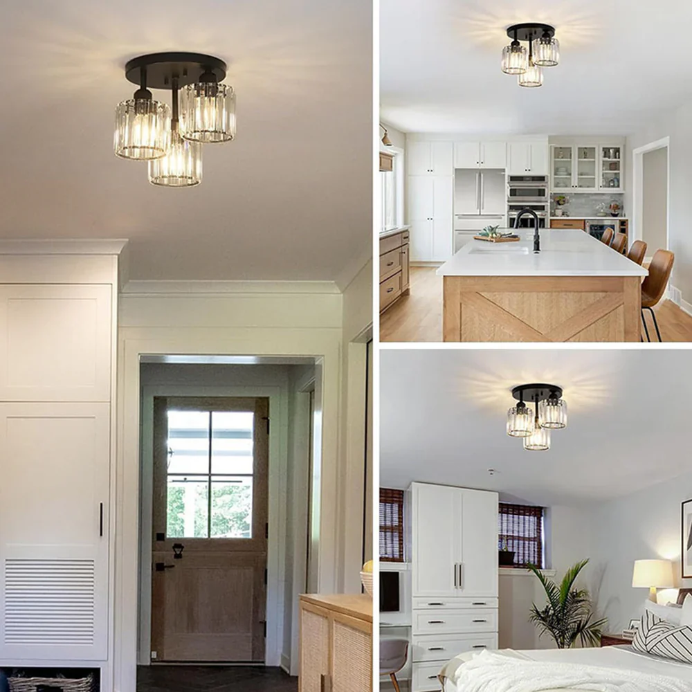 Modern Black Hallway Flush Ceiling Lights - Image 16