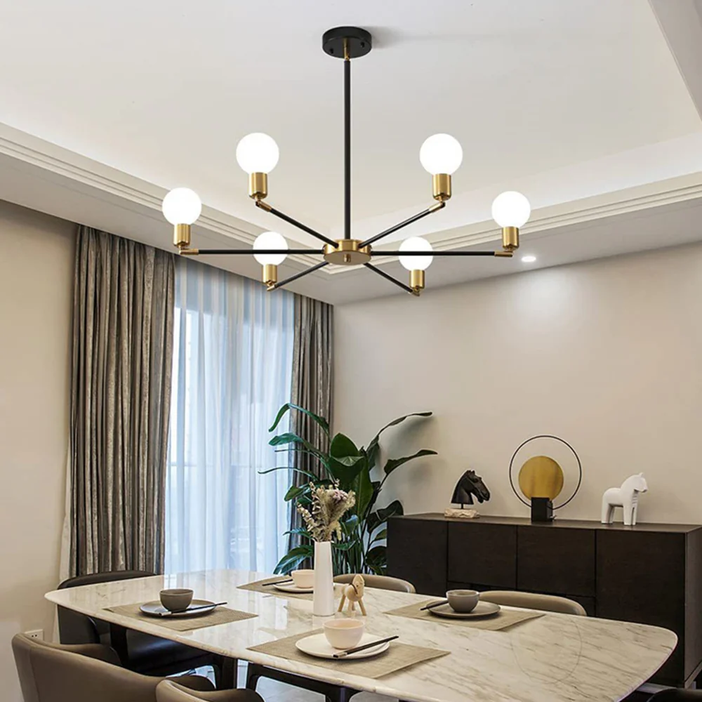 Modern Industrial 6-Light Iron Pendant Lamp - Image 4