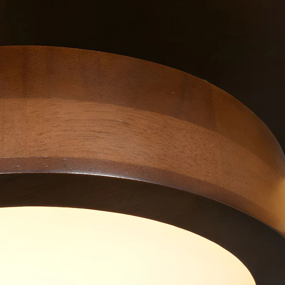 Modern Iron Wood LED Bedroom Ceiling Light - Image 53