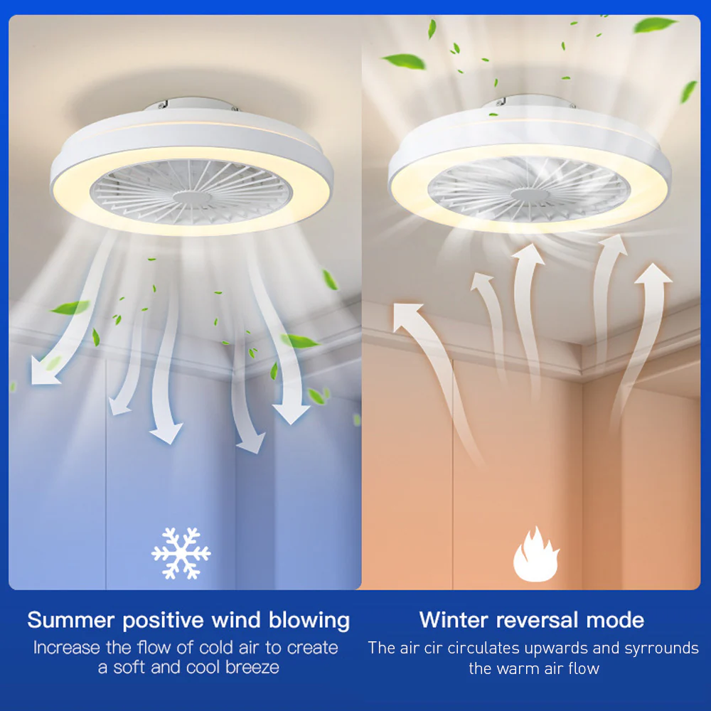 Modern LED 6-Speed Adjustable Ceiling Fan Light, Dimmable - Image 10