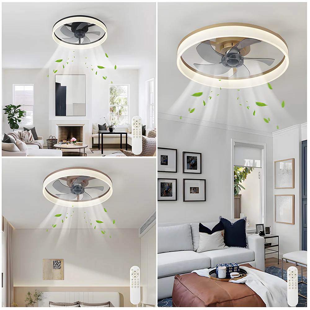 Modern LED Ceiling Fan with Light Remote Control Ceiling Fan for Living Room Dining Room - Image 14