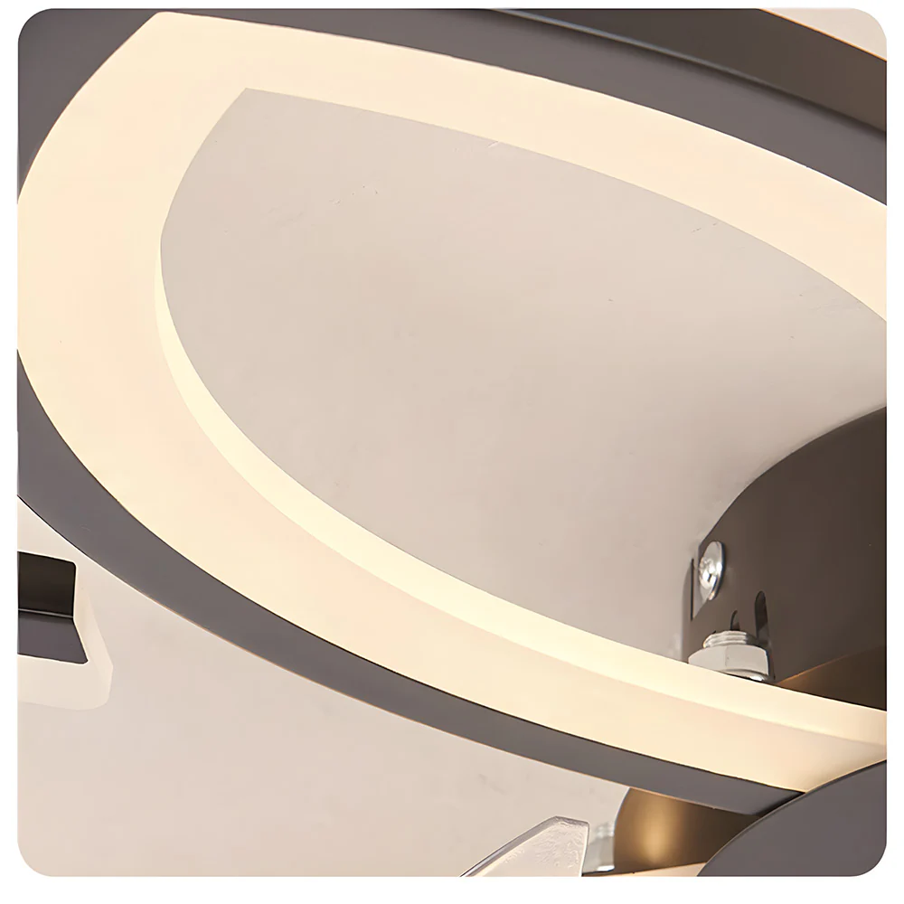 Modern Low Profile Flush Ceiling Fan with Lights, Dimmable, 6-Speed - Image 11