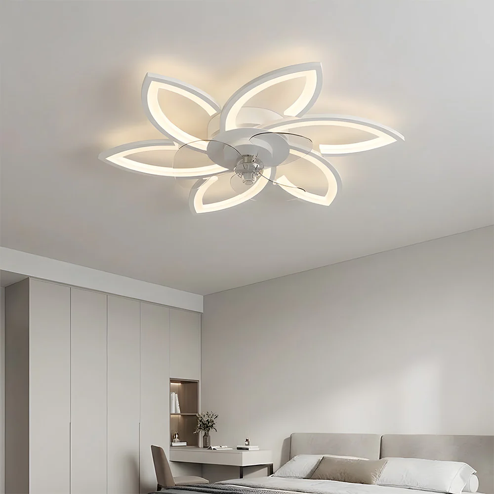 Modern Low Profile Flush Ceiling Fan with Lights, Dimmable, 6-Speed - Image 14