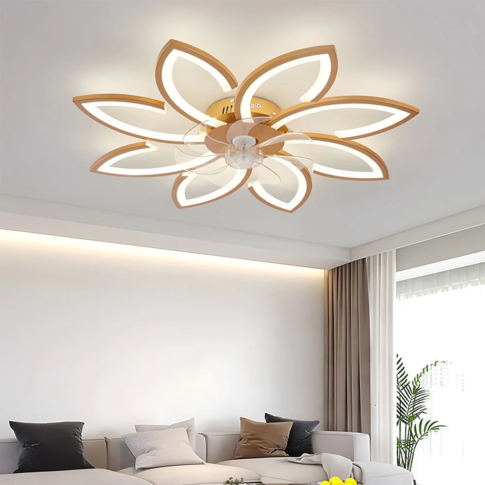 Modern Low Profile Flush Ceiling Fan with Lights, Dimmable, 6-Speed - Image 18