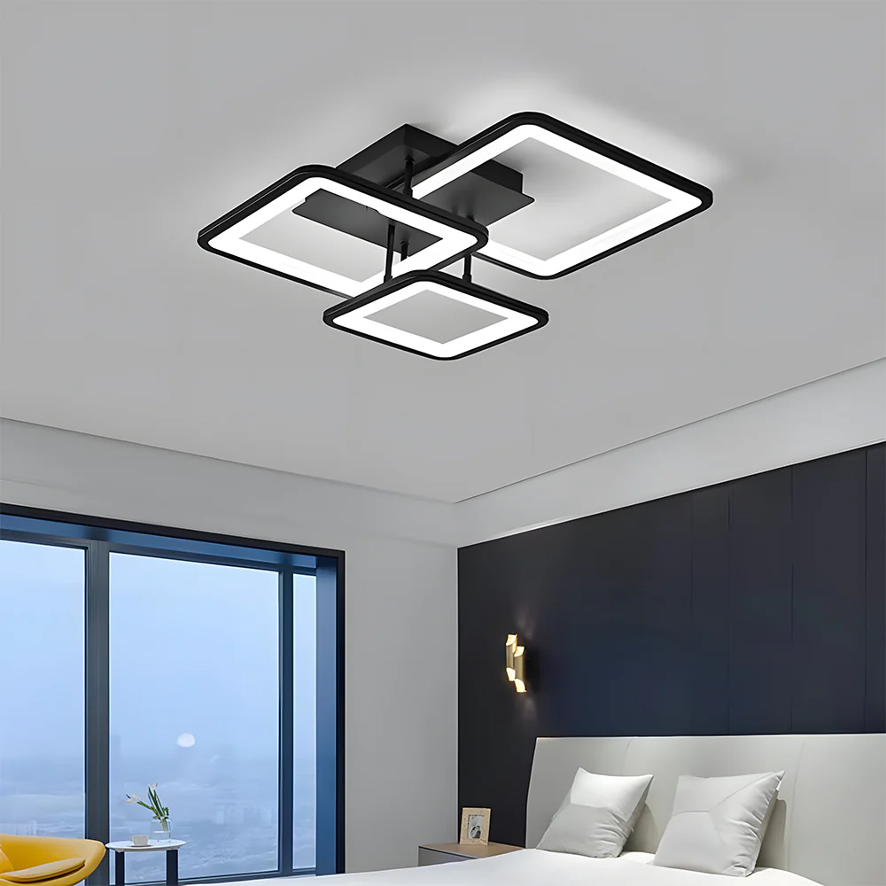 Modern LED Ceiling Light, Black Acrylic Ceiling Lamp for Living Room - Image 2