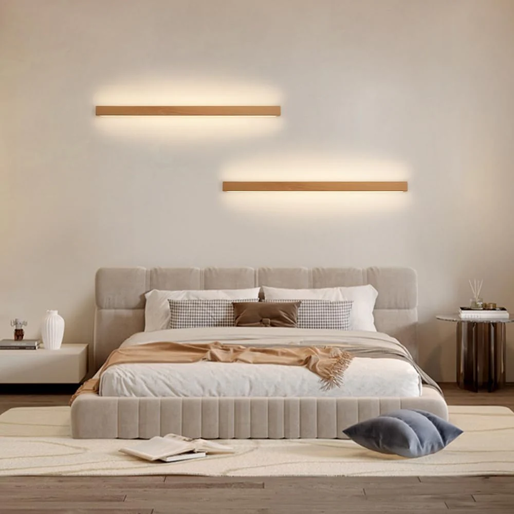 Modern Long Strip Wood LED Wall Lamp - Image 6