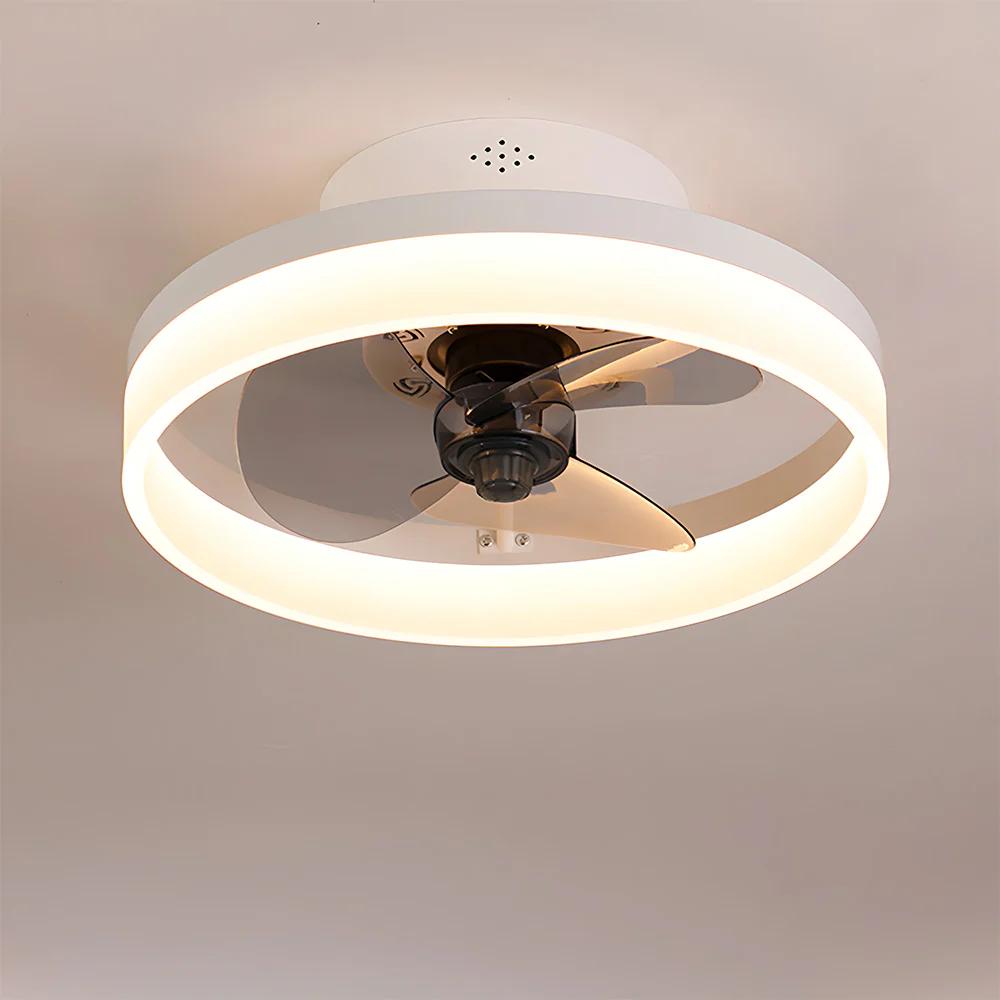 Modern Low Profile Ceiling Fan with Light 6 Speeds Reversible DC Motor Fan Light - Image 12