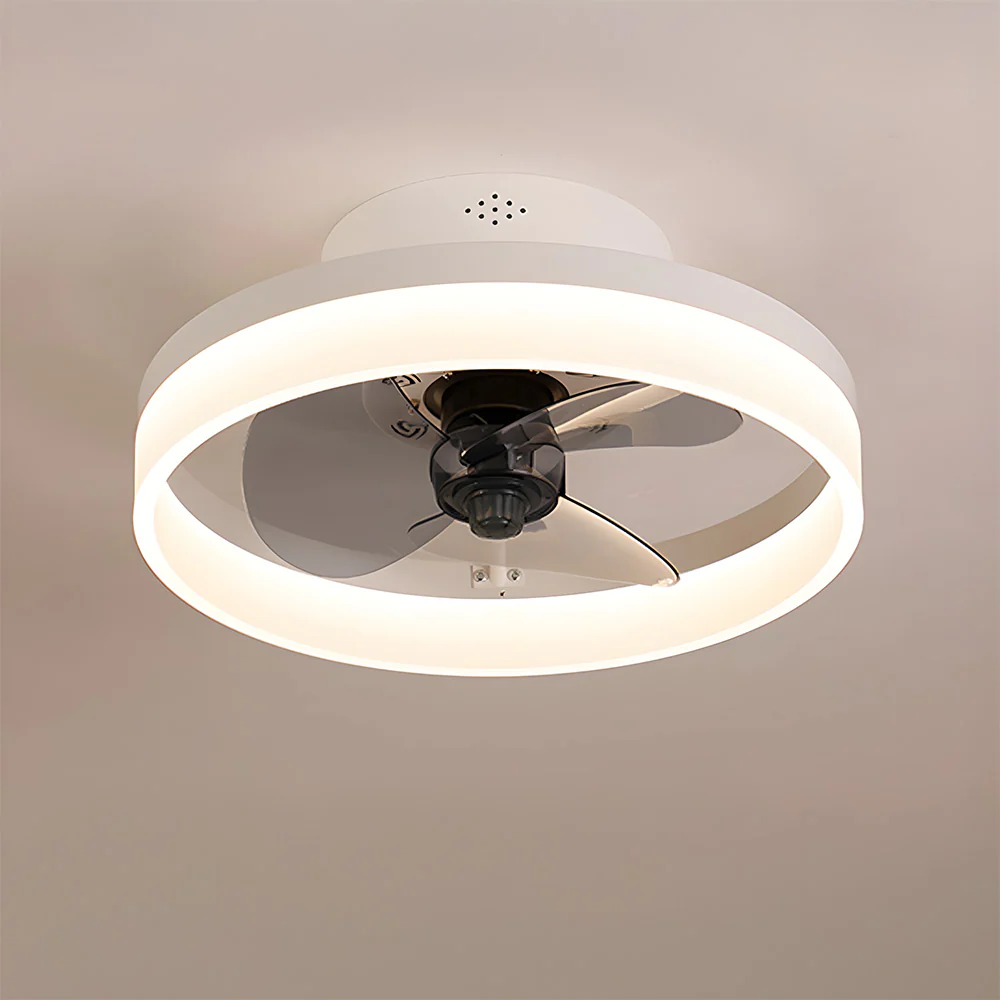 Modern Low Profile Ceiling Fan with Light 6 Speeds Reversible DC Motor Fan Light - Image 13