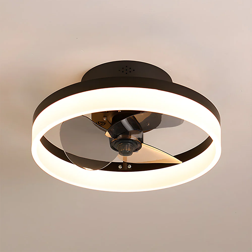 Modern Low Profile Ceiling Fan with Light 6 Speeds Reversible DC Motor Fan Light - Image 15