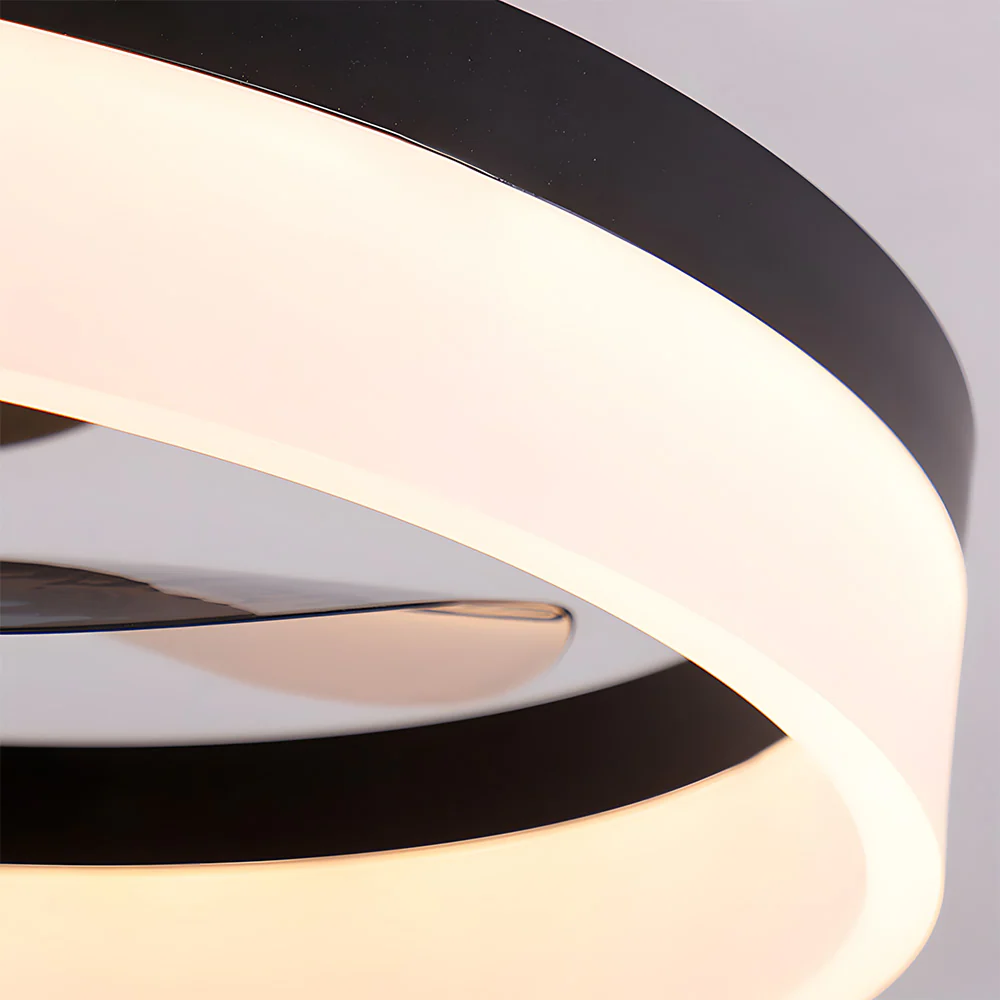 Modern Low Profile Ceiling Fan with Light 6 Speeds Reversible DC Motor Fan Light - Image 16