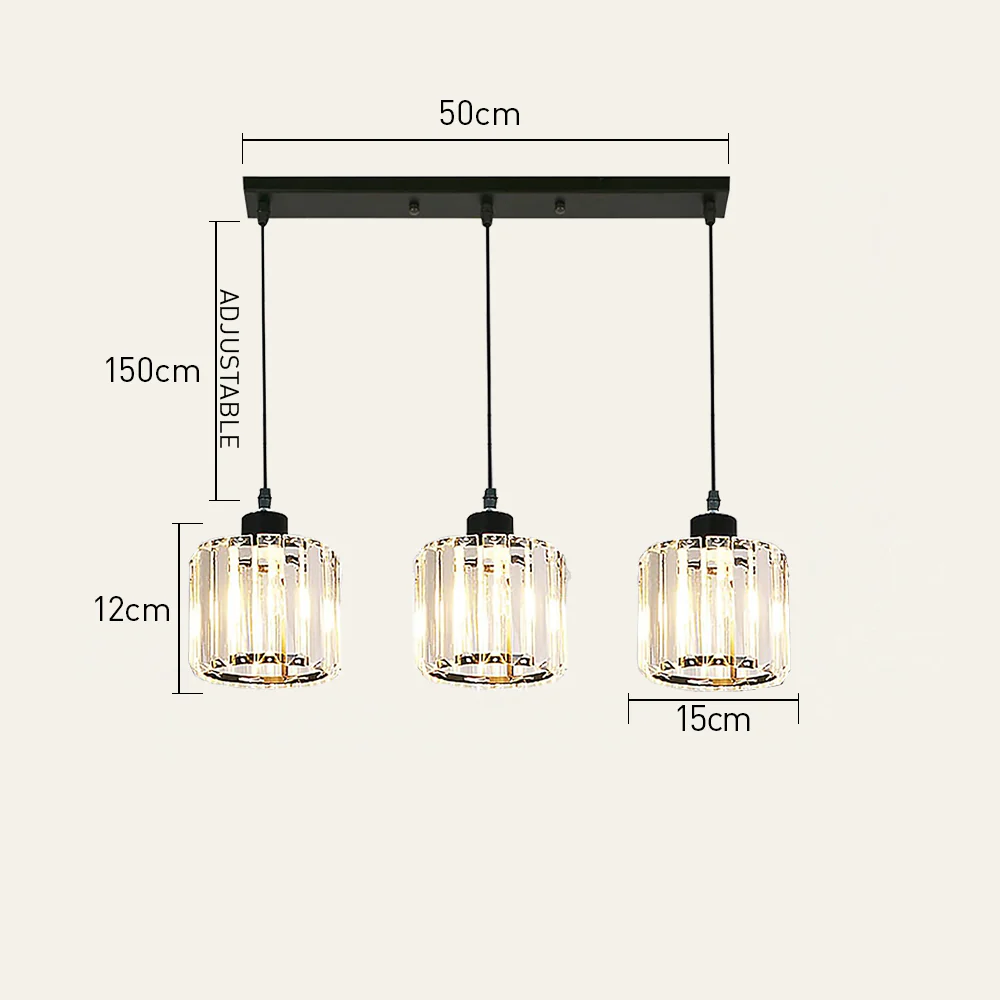 Modern Multi-Head Glass Kitchen Black Pendant Light - Image 31