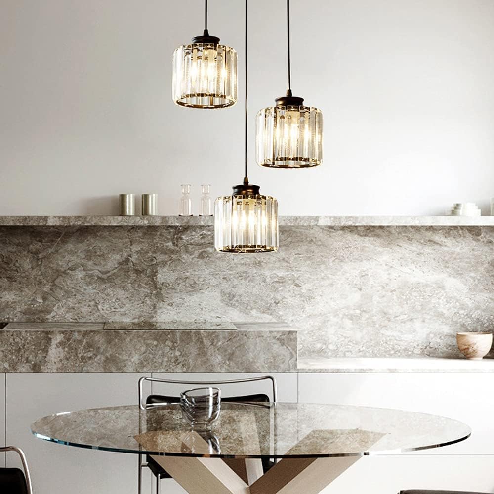 Modern Multi-Head Glass Kitchen Black Pendant Light - Image 34