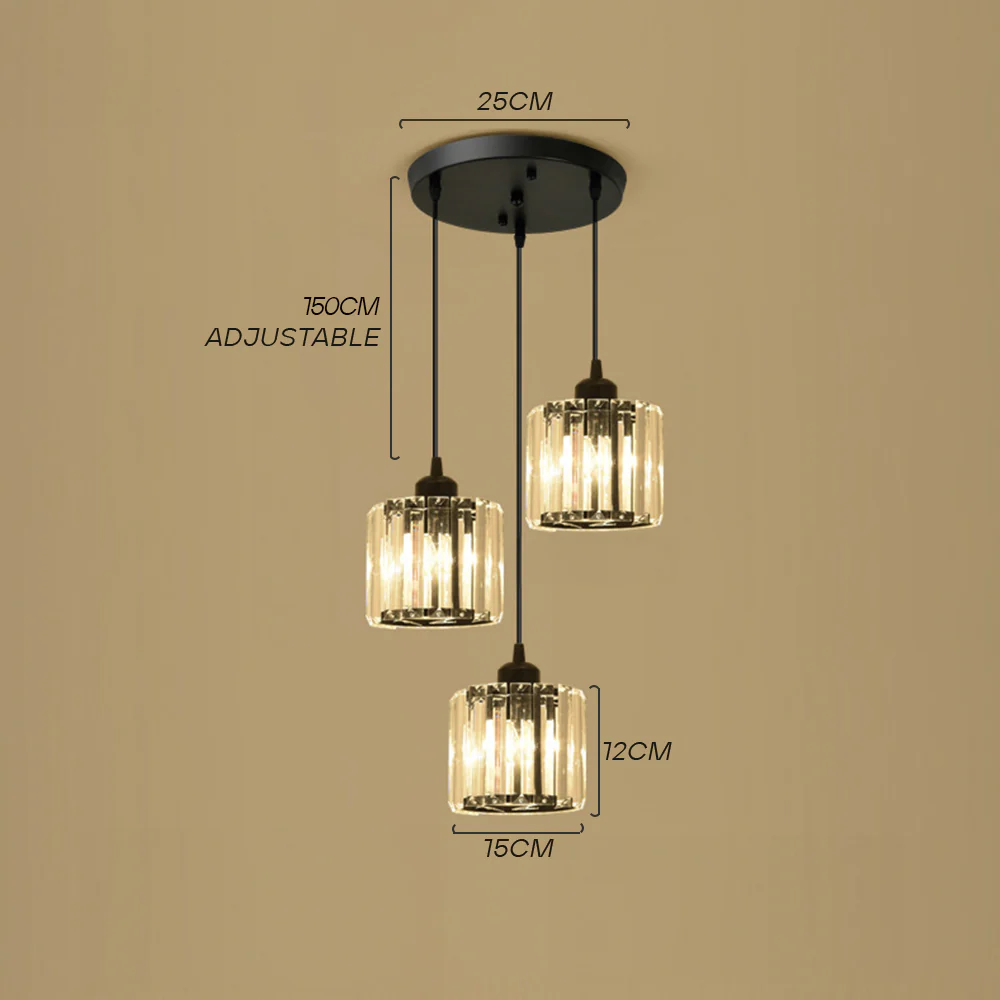 Modern Multi-Head Glass Kitchen Black Pendant Light - Image 36