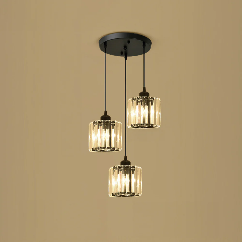 Modern Multi-Head Glass Kitchen Black Pendant Light - Image 37