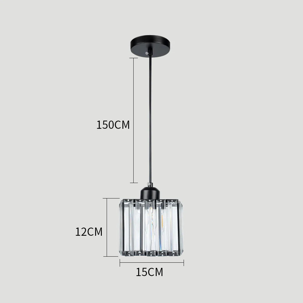 Modern Multi-Head Glass Kitchen Black Pendant Light - Image 7
