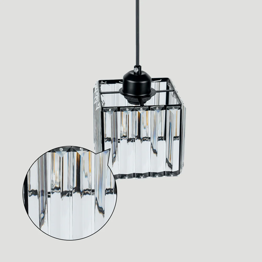 Modern Multi-Head Glass Kitchen Black Pendant Light - Image 8