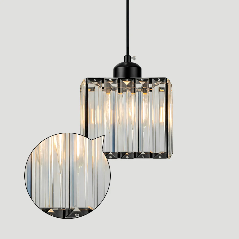 Modern Multi-Head Glass Kitchen Black Pendant Light - Image 9