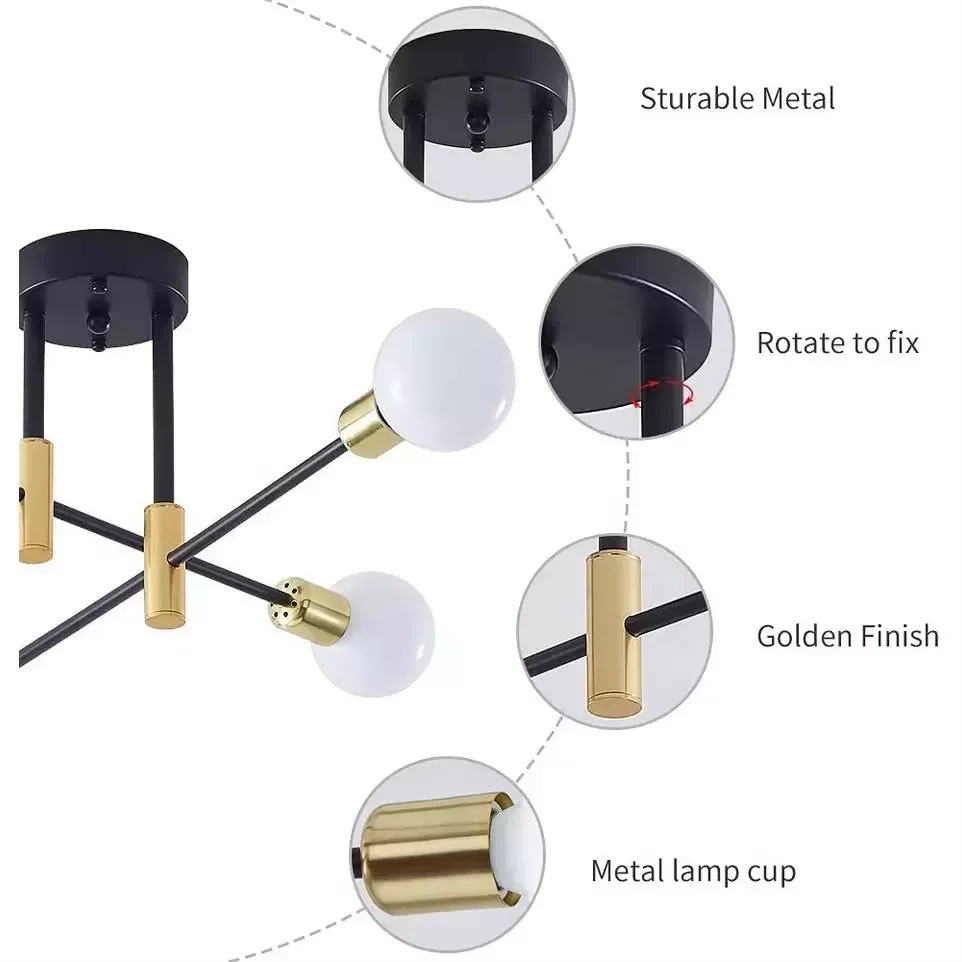 Modern Nordic Black Ceiling Lights - Image 10