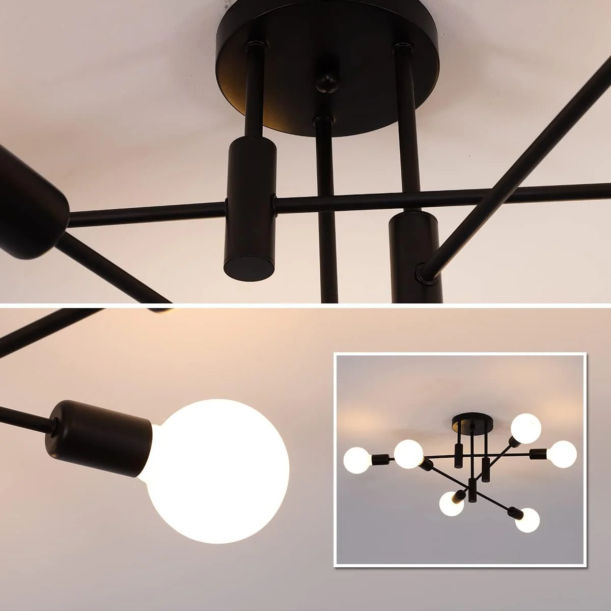 Modern Nordic Black Ceiling Lights - Image 28