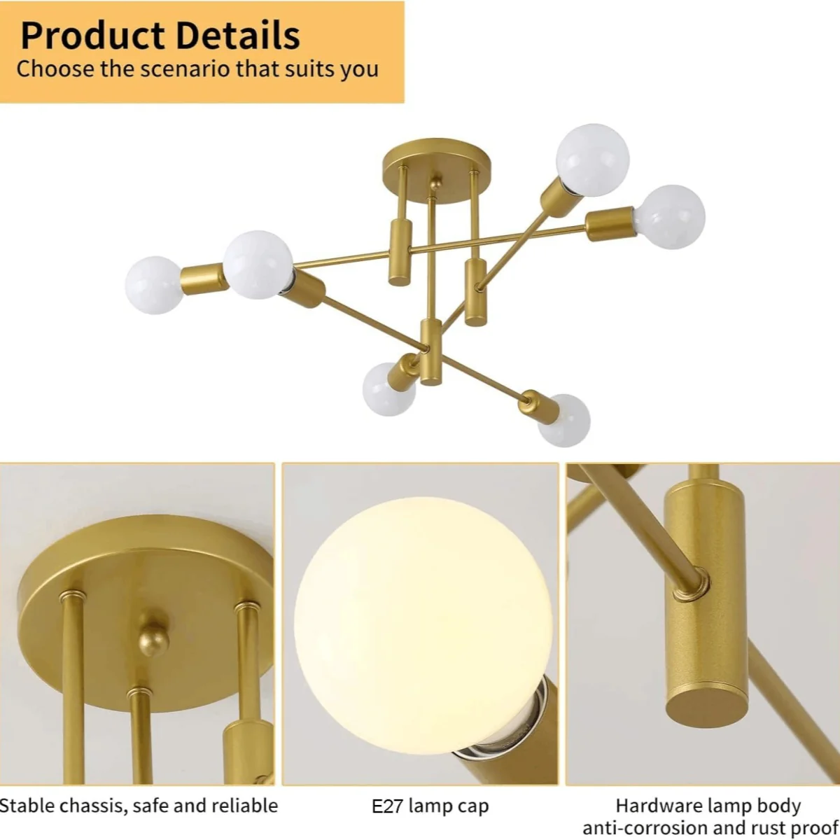 Modern Nordic Black Ceiling Lights - Image 35