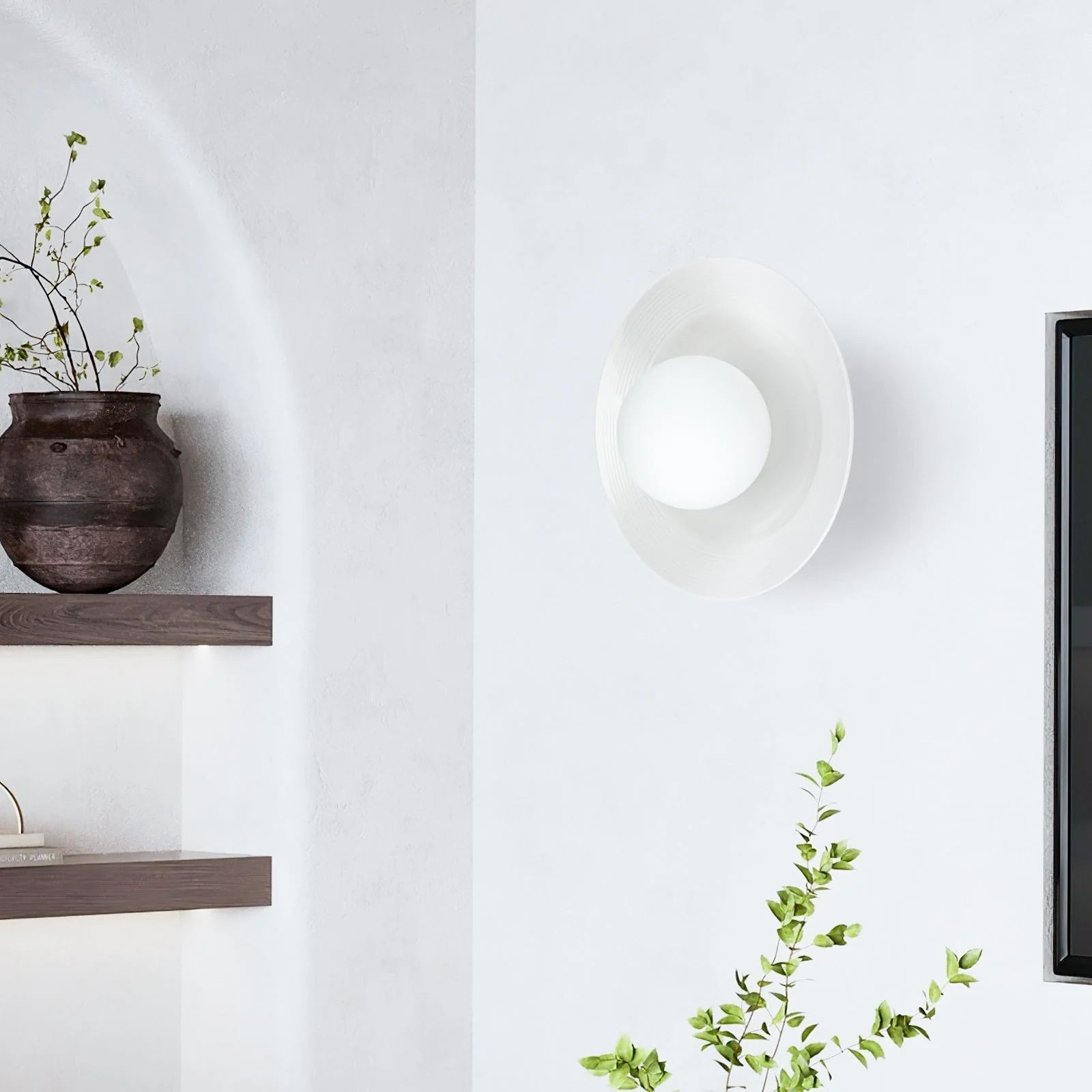Modern Nordic Dome White Ceramic Wall Light - Image 6