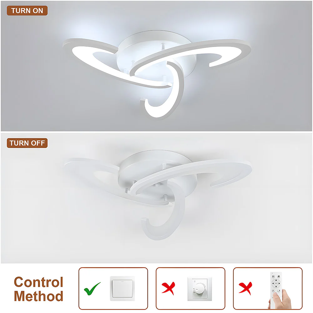 Modern Nordic Iron Living Room LED Ceiling Lights - Image 5