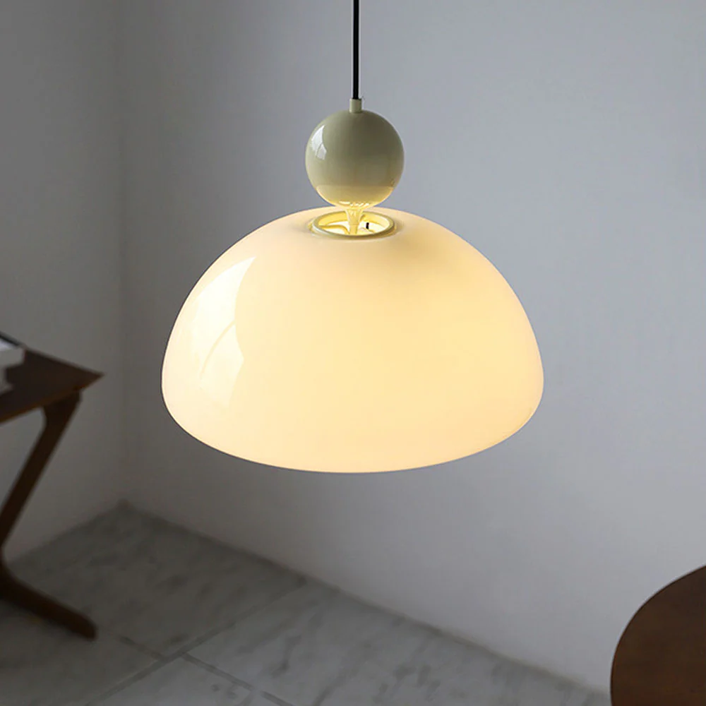 Modern Red Glass Simple Pendant Light For Living Room - Image 13