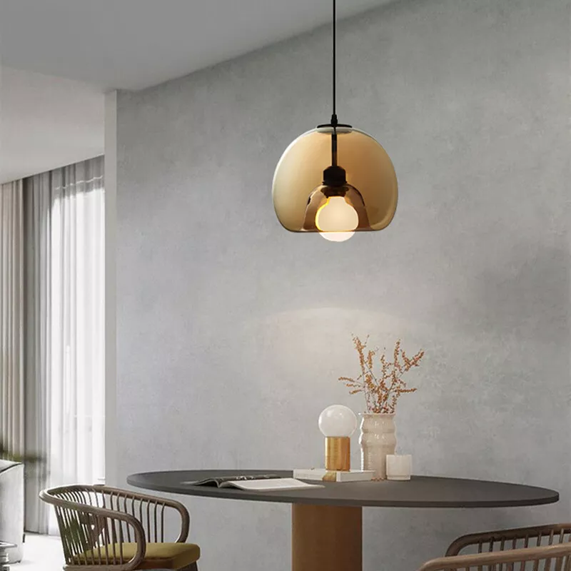 Modern Retro Copper Glass Hallway Pendant Light - Image 12