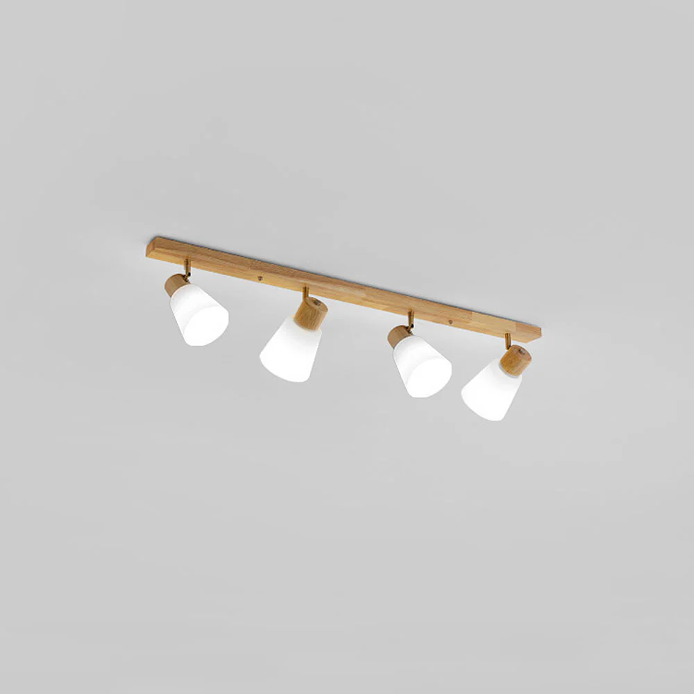 Modern Rotatable Wood Minimalism Decor Track Lighting For Hallway - Image 21