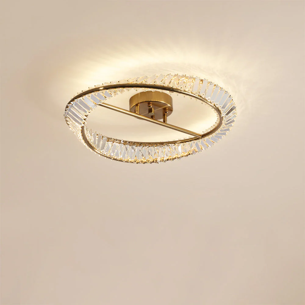 Modern Round LED Crystal Ceiling Lamp For Living Room - Image 12