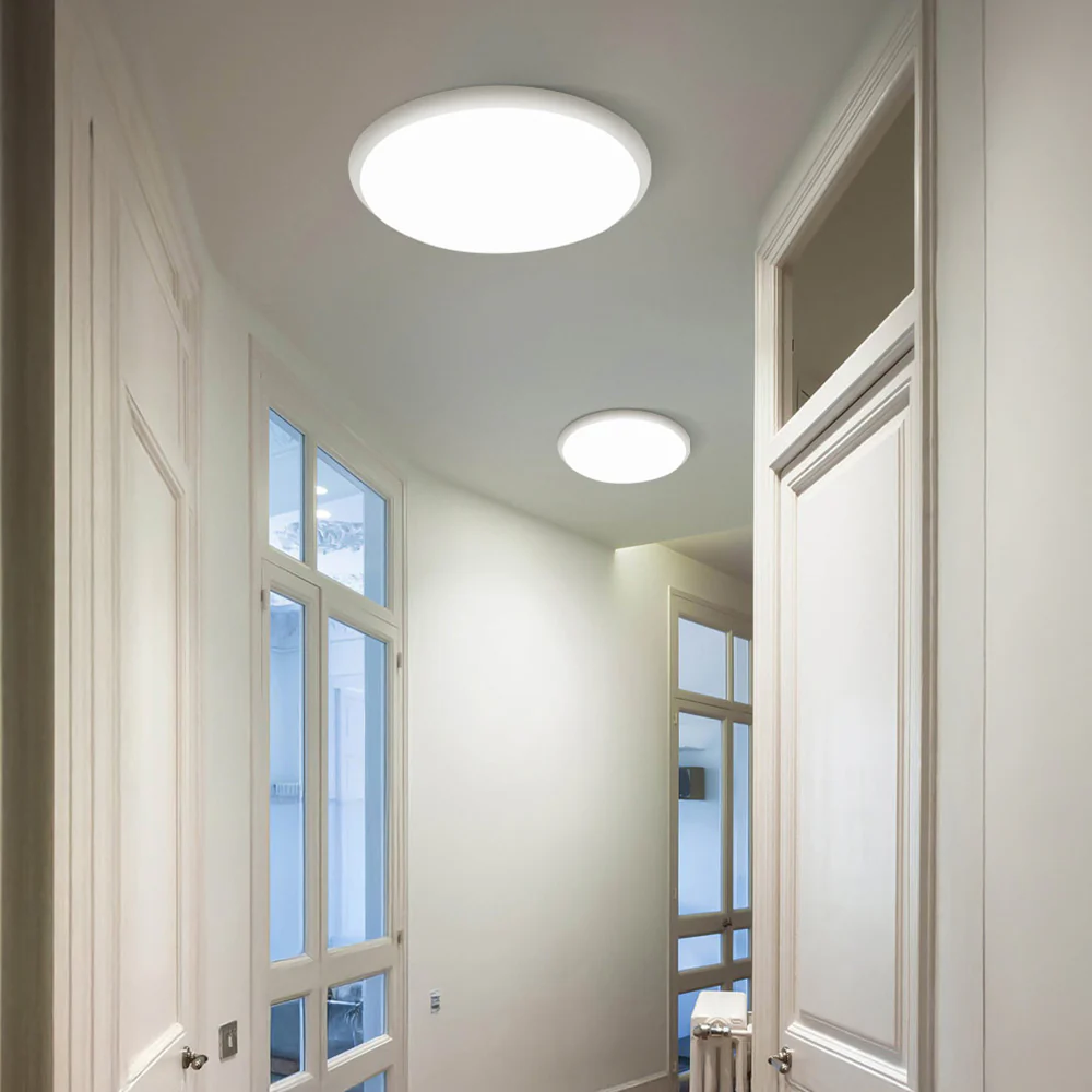 Modern Round White Acrylic LED Living Room Ceiling Lights - Image 4