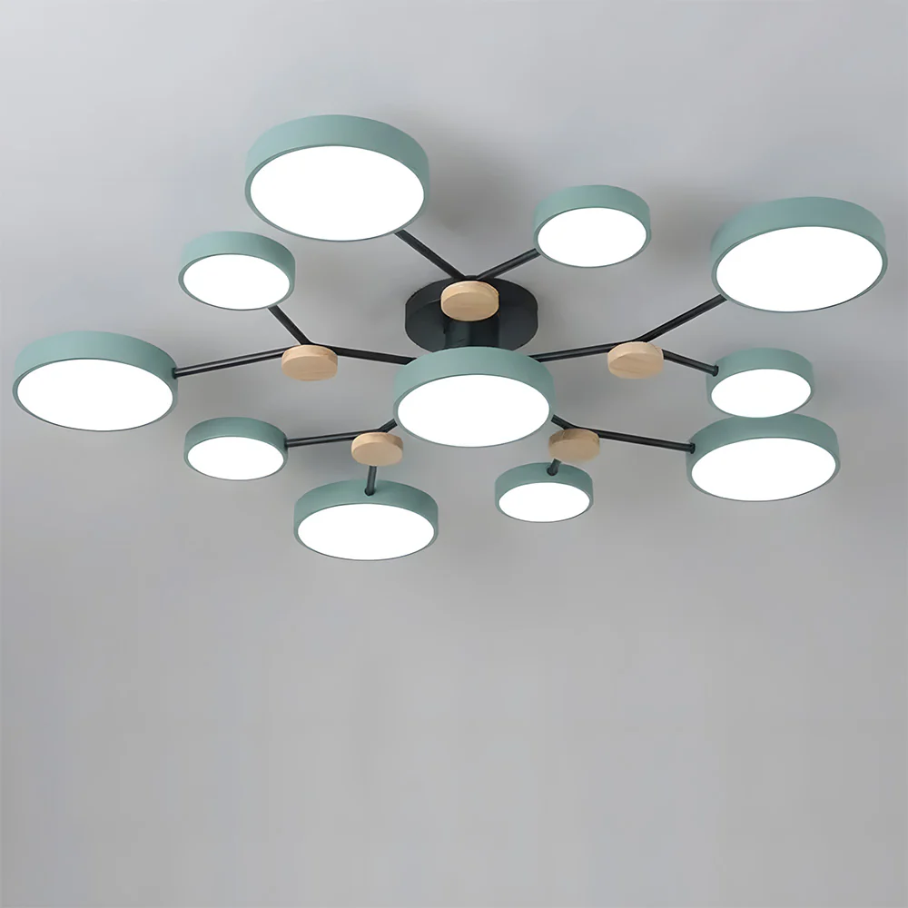 Modern Semi Flush LED Ceiling Lights for Bedroom Living Room - Image 37