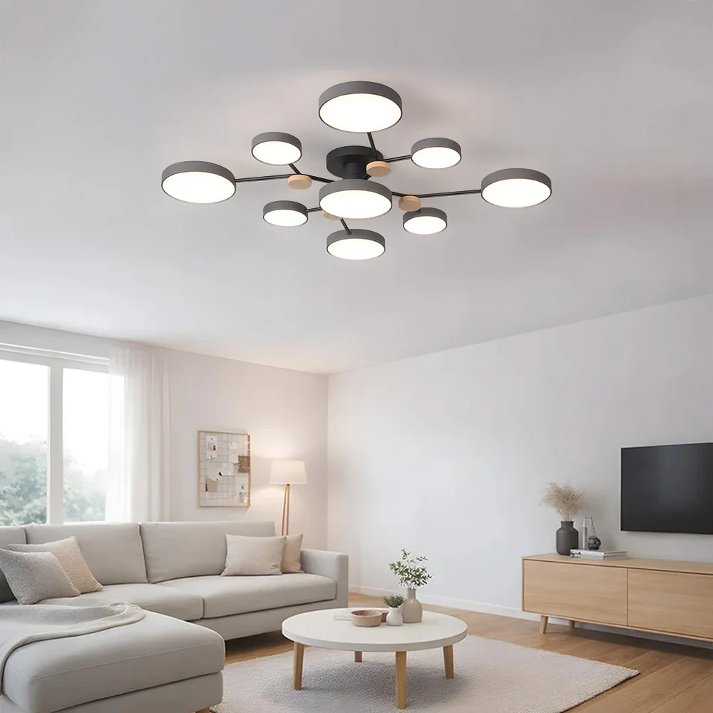 Modern Semi Flush LED Ceiling Lights for Bedroom Living Room - Image 6