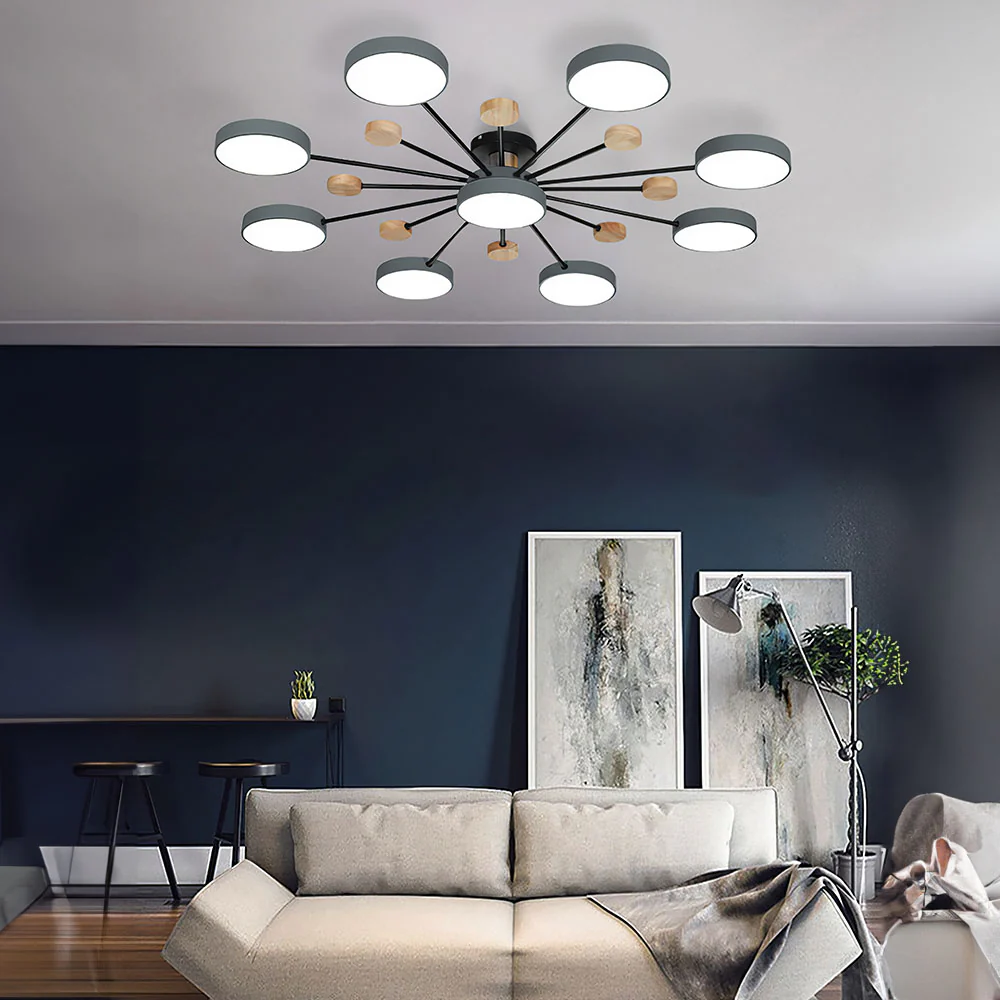 Modern Semi Flush Mounted LED Ceiling Lights for Living Room - Image 14