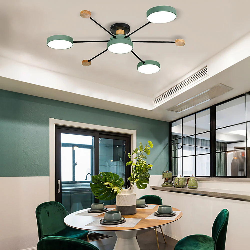 Modern Semi Flush Mounted LED Ceiling Lights for Living Room - Image 2